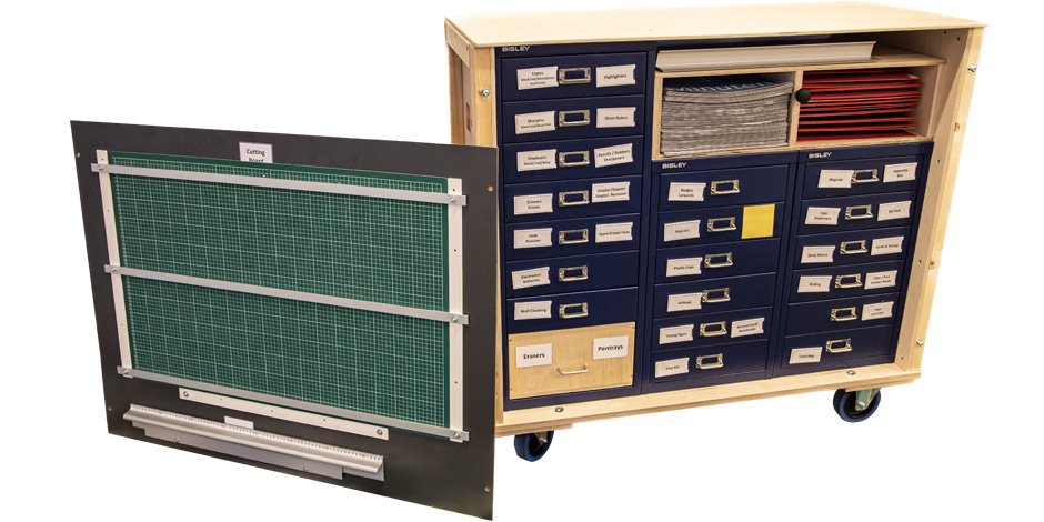 stationery production trolley small